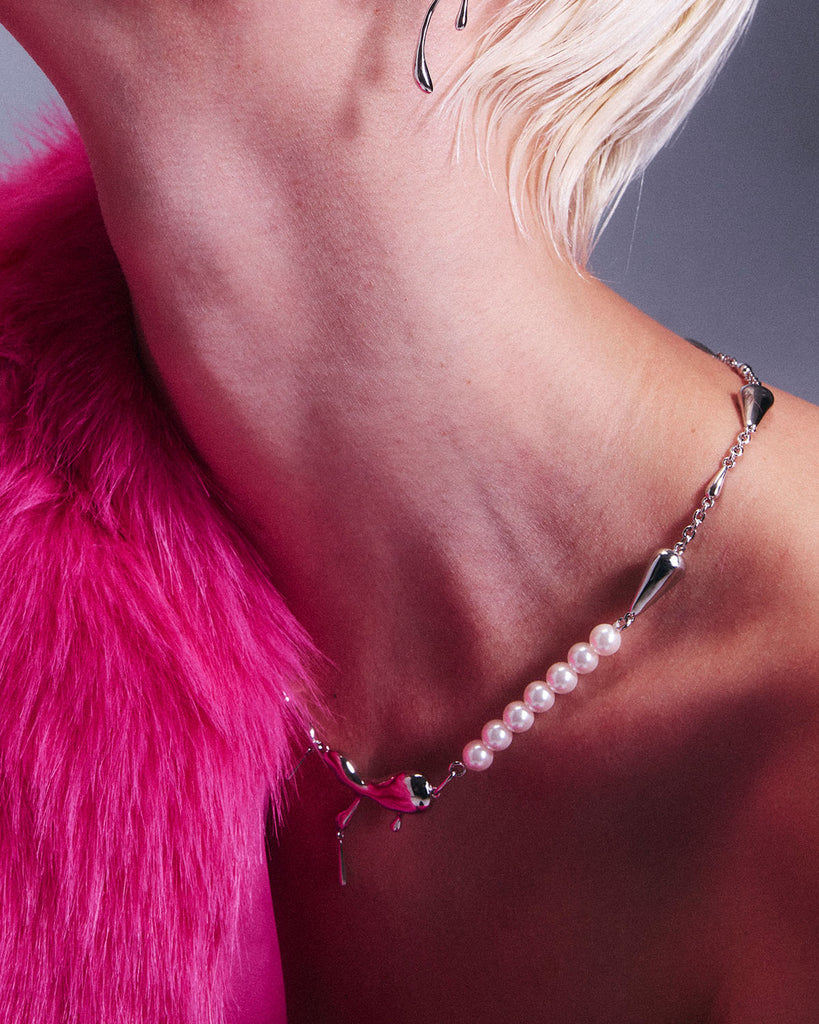silver pearl necklace