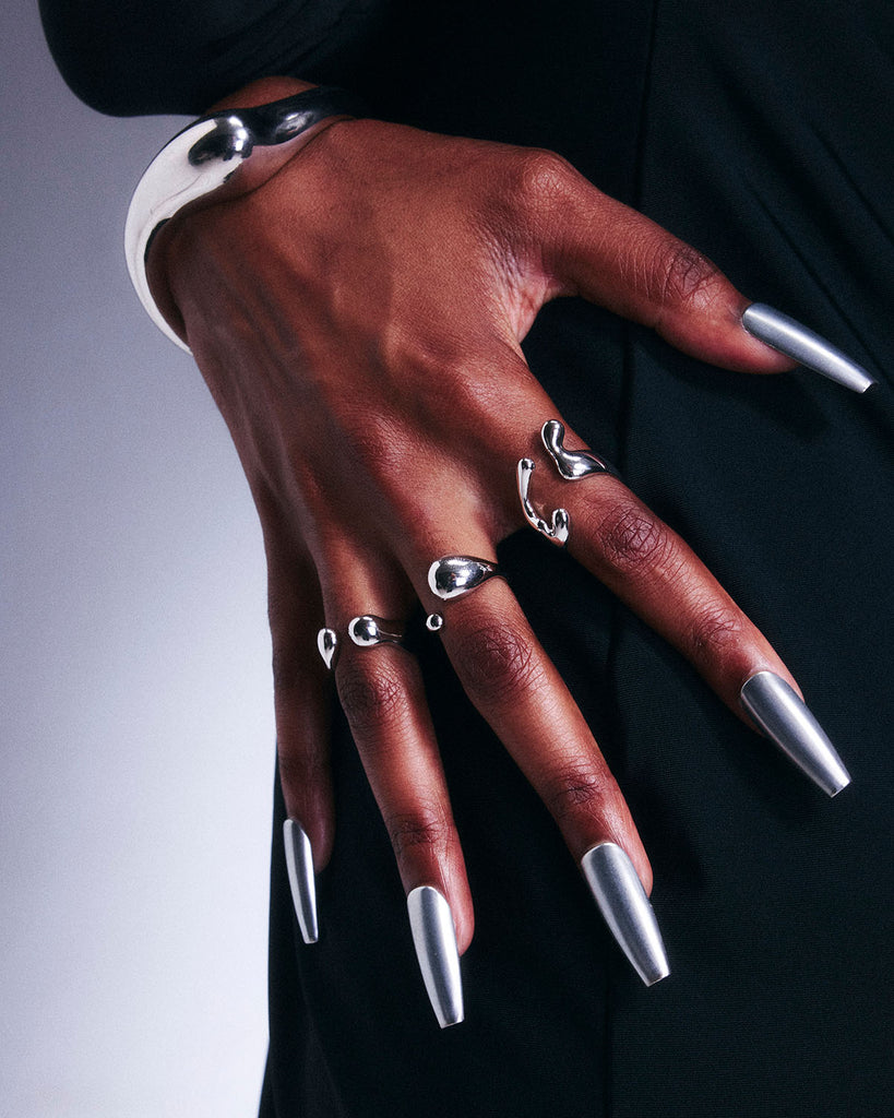 Lover Teardrop Warp Ring Sterling Silver OLUV Jewelry