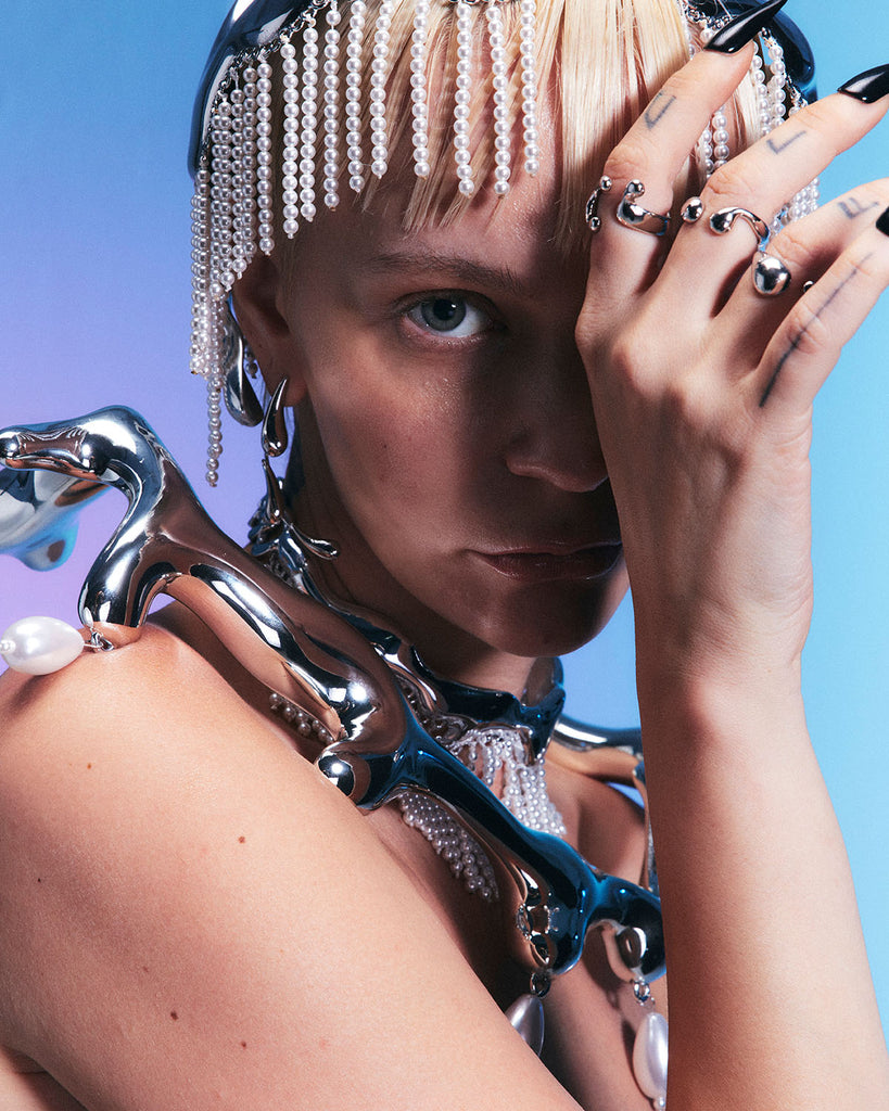 Lover Teardrop Flowing Ring Sterling Silver OLUV Jewelry