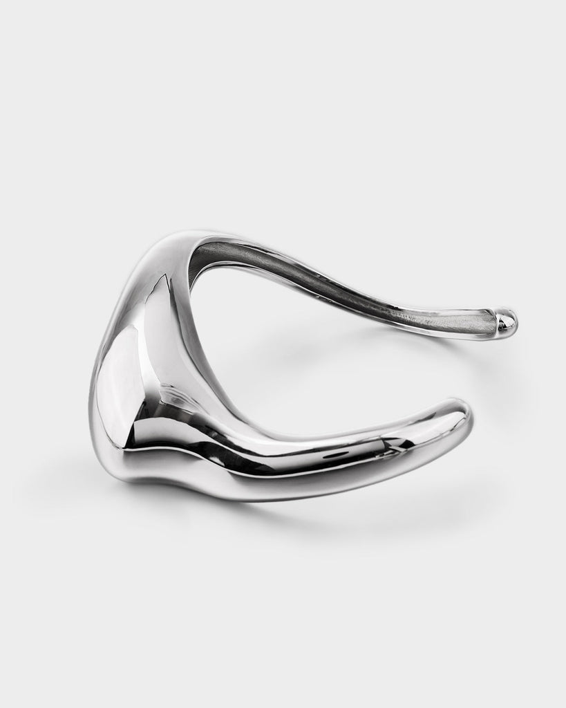 Minimalist Deconstructed Teardrop Bracelet Sterling Silver OLUV Jewelry