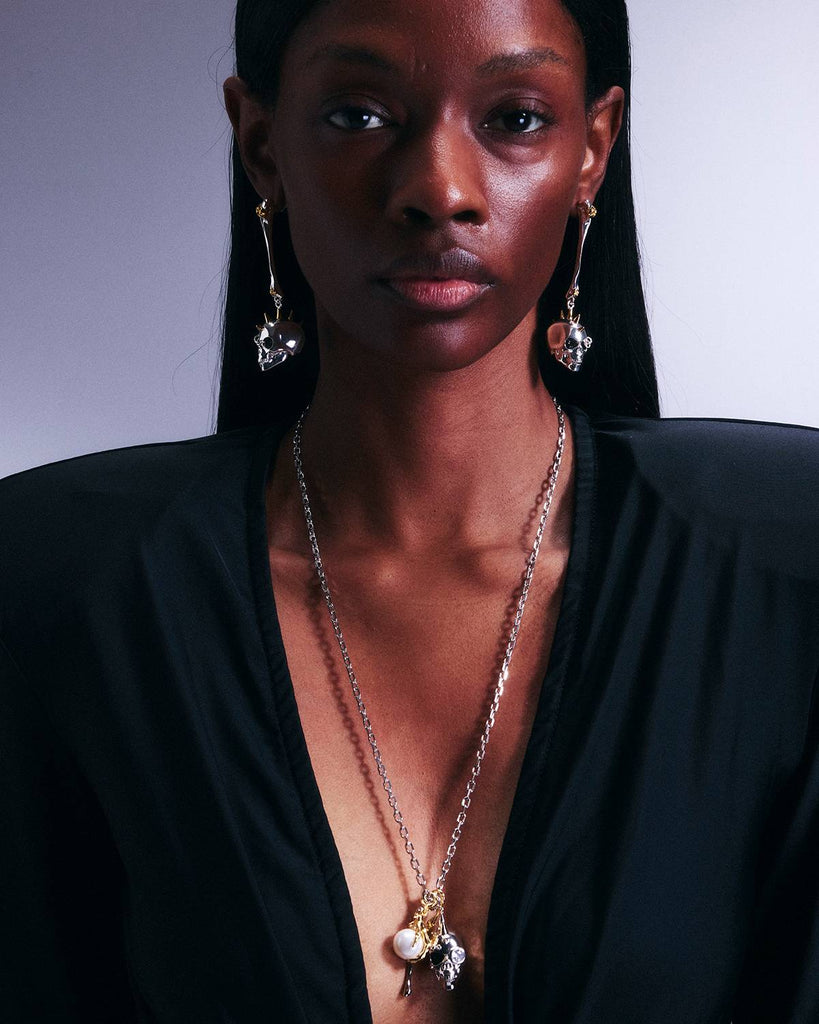 Long Silver Combination Chain OLUV Jewelry