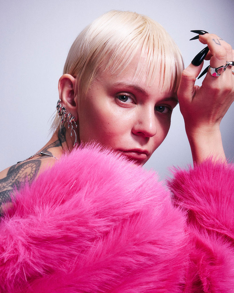 Lover Teardrop Mini Frozen Earrings Sterling Silver OLUV Jewelry