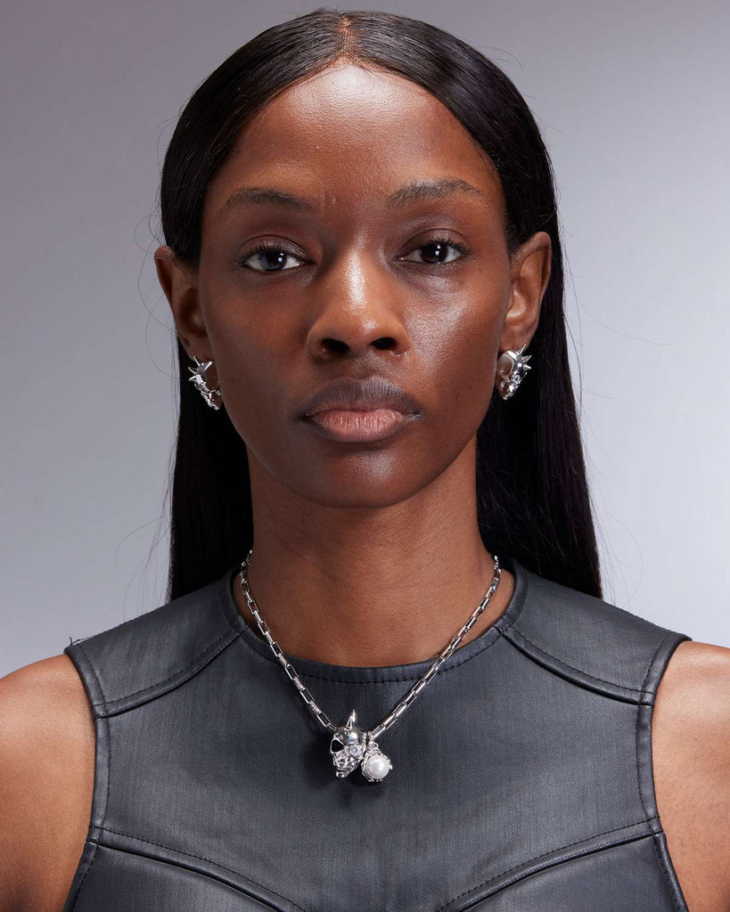 One-Eyed Skull Earrings OLUV Jewelry