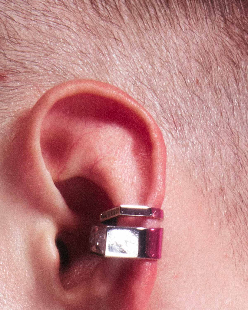 Black Square Mini Ear Cuff OLUV Jewelry