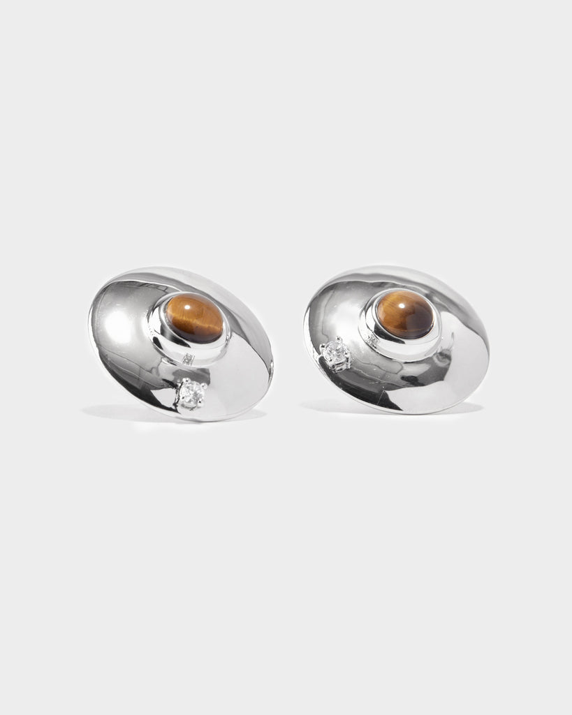 tiger eye earrings studs