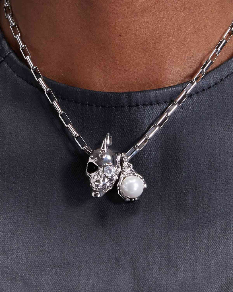 Silver Spirit Skull Pendant OLUV Jewelry