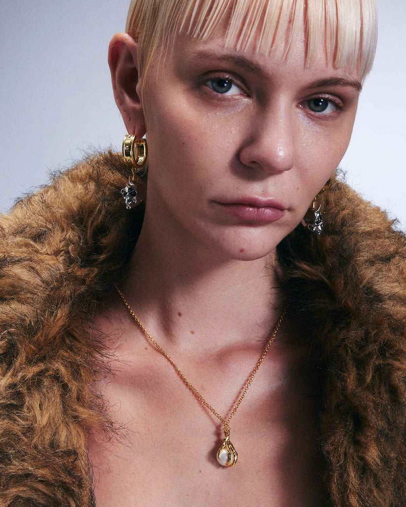 Golden Skeletal Claw Pendant OLUV Jewelry