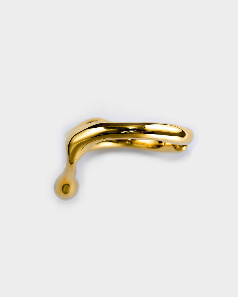 Lover Teardrop Sliding Stacking Ring Golden OLUV Jewelry