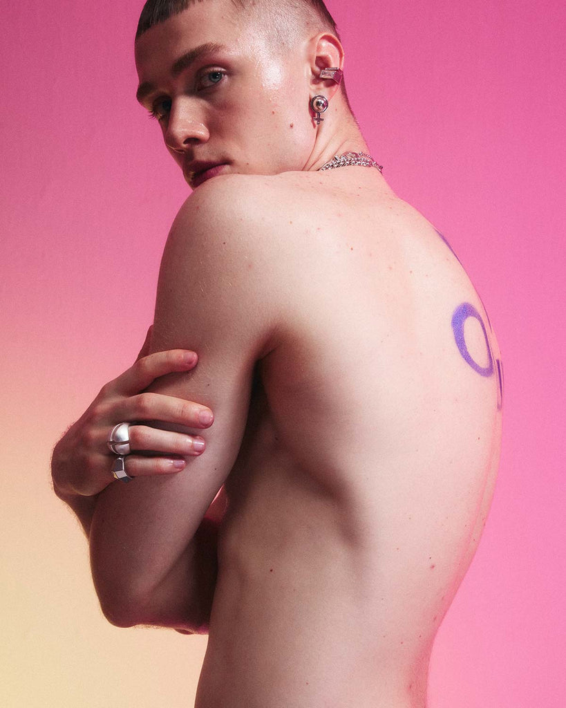 Black Square Mini Ear Cuff OLUV Jewelry