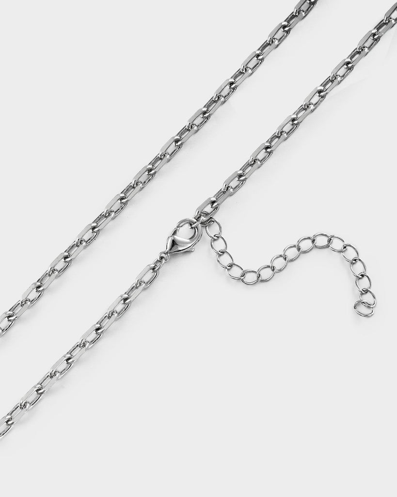 Long Silver Combination Chain OLUV Jewelry