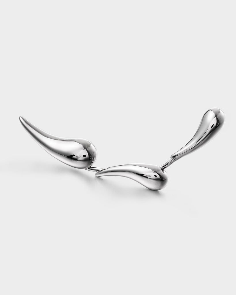 Gradient Lover Teardrop Earrings Sterling Silver OLUV Jewelry