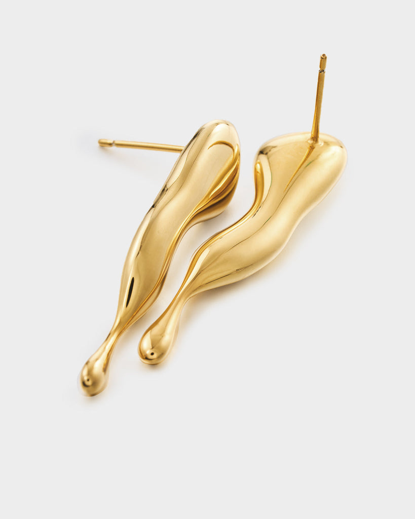 Lover Teardrop Earrings Golden OLUV Jewelry