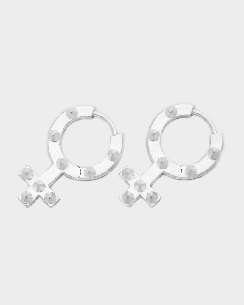 Matte Venus Symbol Studded Earrings OLUV Jewelry