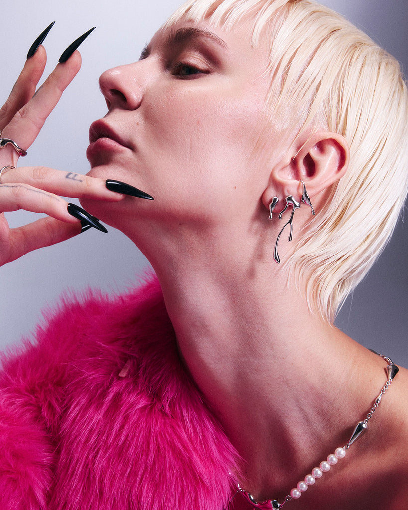 Lover Teardrop Earrings Sterling Silver OLUV Jewelry