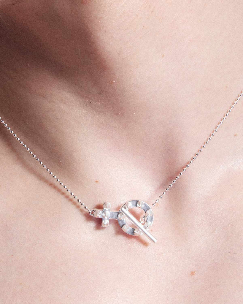 Venus Symbol OT Clasp Beaded Necklace OLUV Jewelry