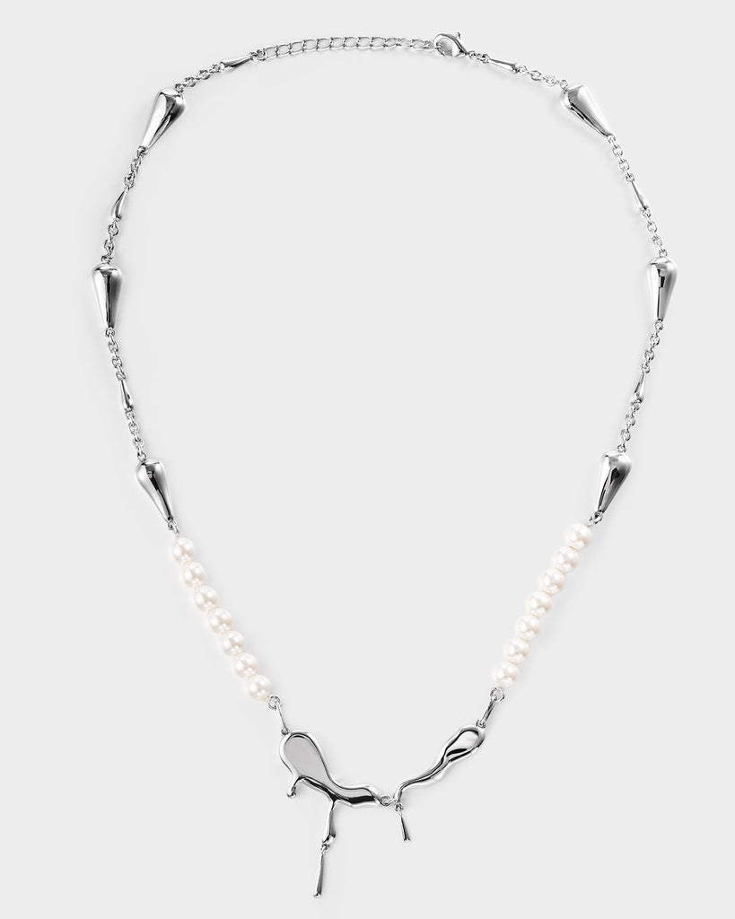 Lover Teardrop Pearl Weeping Necklace Sterling Silver OLUV Jewelry