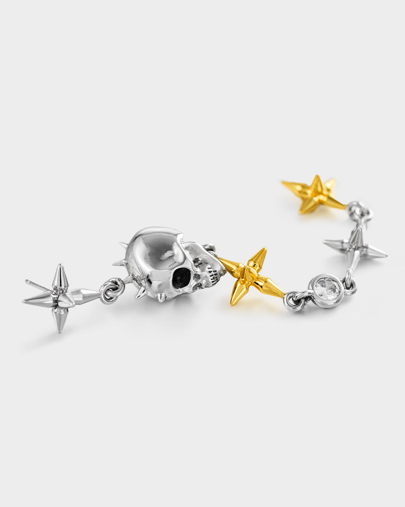 Silver & Golden Tassel Earrings OLUV Jewelry