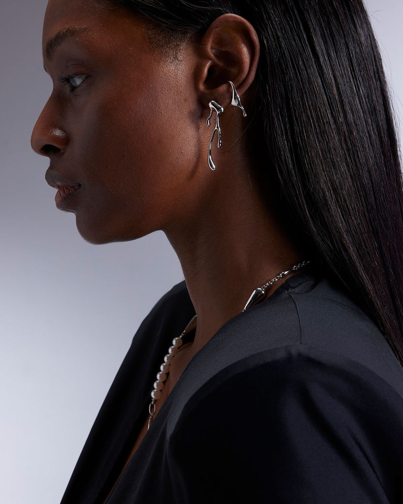 Lover Teardrop Frozen Earrings Sterling Silver OLUV Jewelry