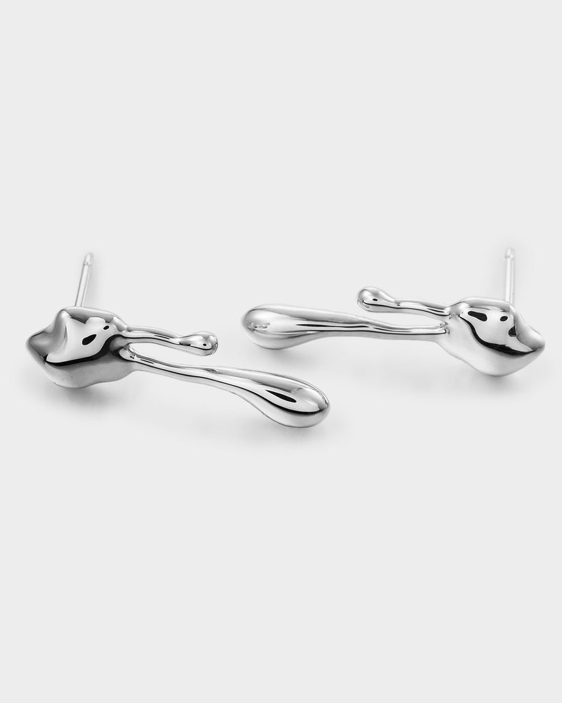 Lover Teardrop Mini Frozen Earrings Sterling Silver OLUV Jewelry