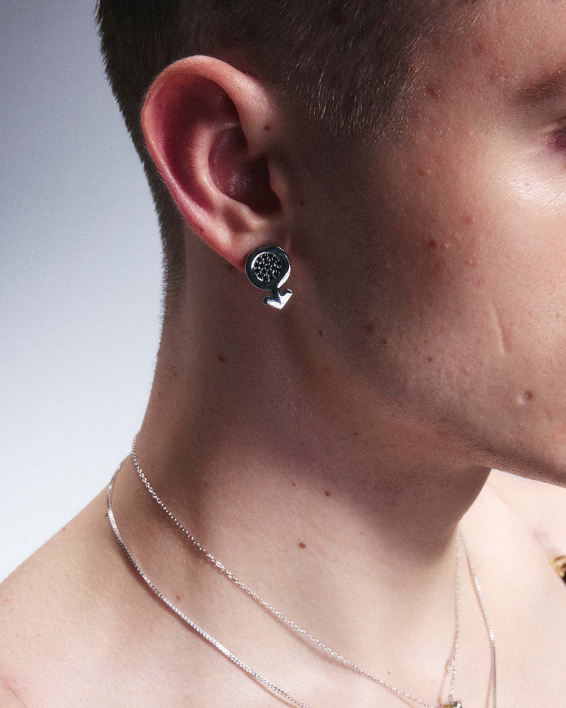 Oval Mossanite Cross Earrings OLUV Jewelry