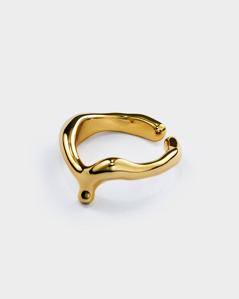 Lover Teardrop Dripping Stacking Ring Golden OLUV Jewelry