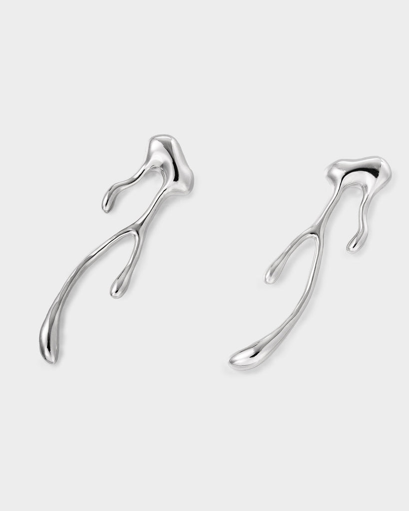 Lover Teardrop Frozen Earrings Sterling Silver OLUV Jewelry