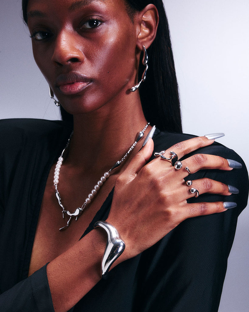 Gradient Lover Teardrop Earrings Sterling Silver OLUV Jewelry