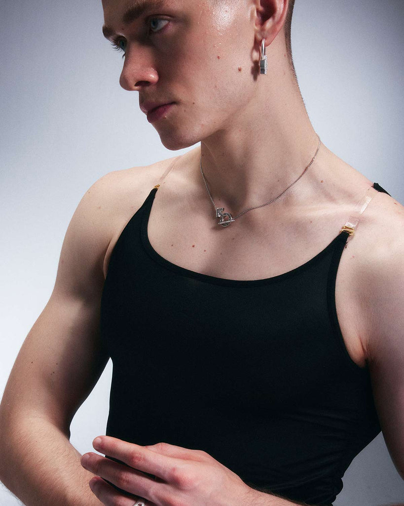 Mossanite Mars Symbol OT Necklace OLUV Jewelry