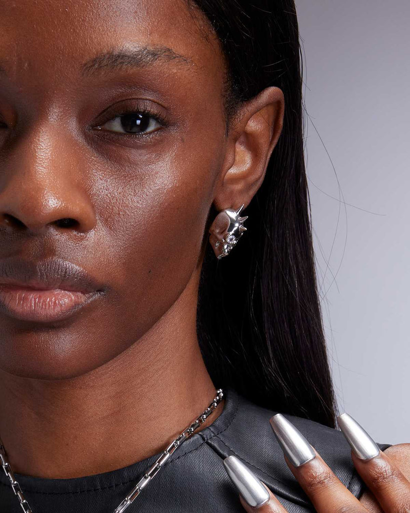 One-Eyed Skull Earrings OLUV Jewelry