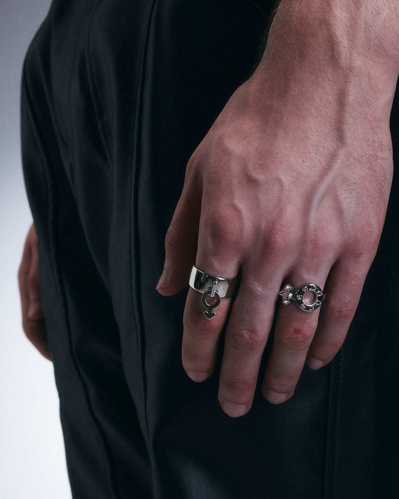 Masculine symbol Pendant Ring OLUV Jewelry