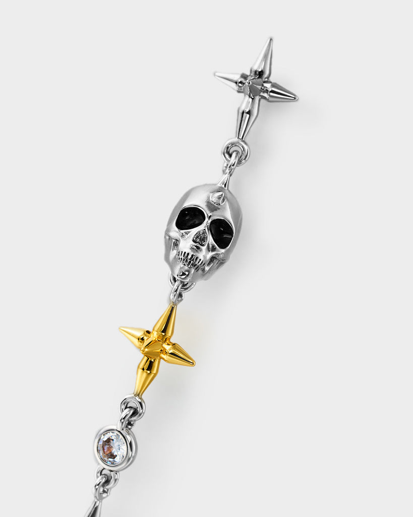 Silver & Golden Tassel Earrings OLUV Jewelry