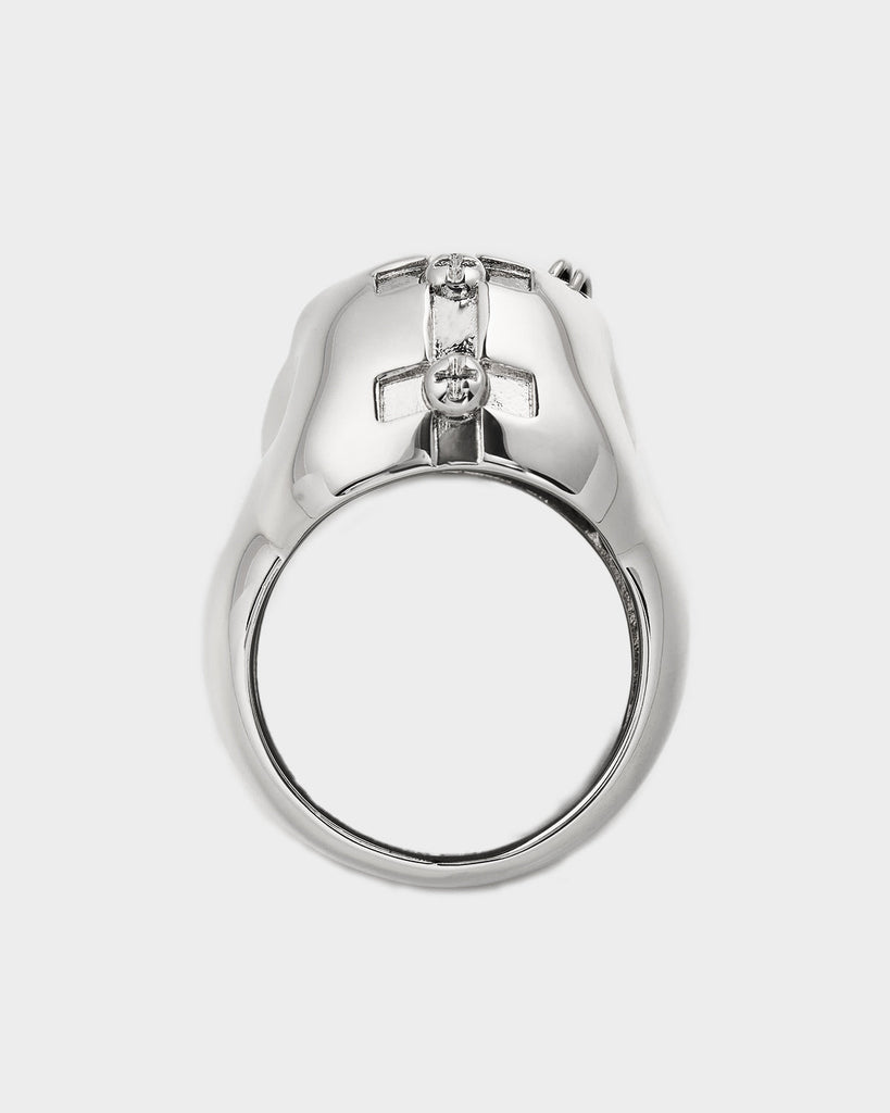 Silver Large Skull Ring OLUV Jewelry
