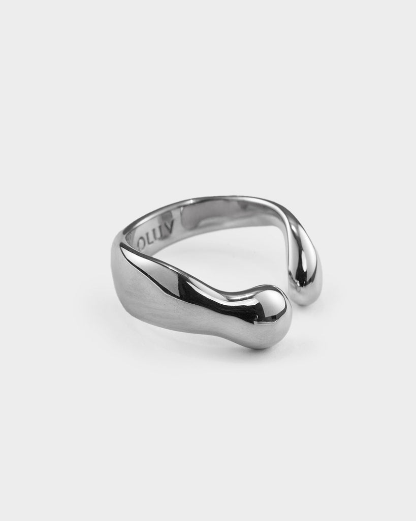 Lover Teardrop Flowing Ring Sterling Silver OLUV Jewelry