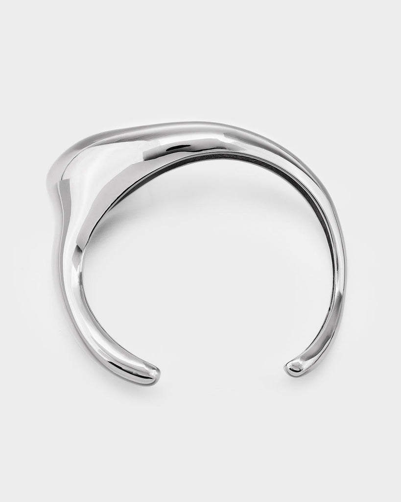 Minimalist Deconstructed Teardrop Bracelet Sterling Silver OLUV Jewelry