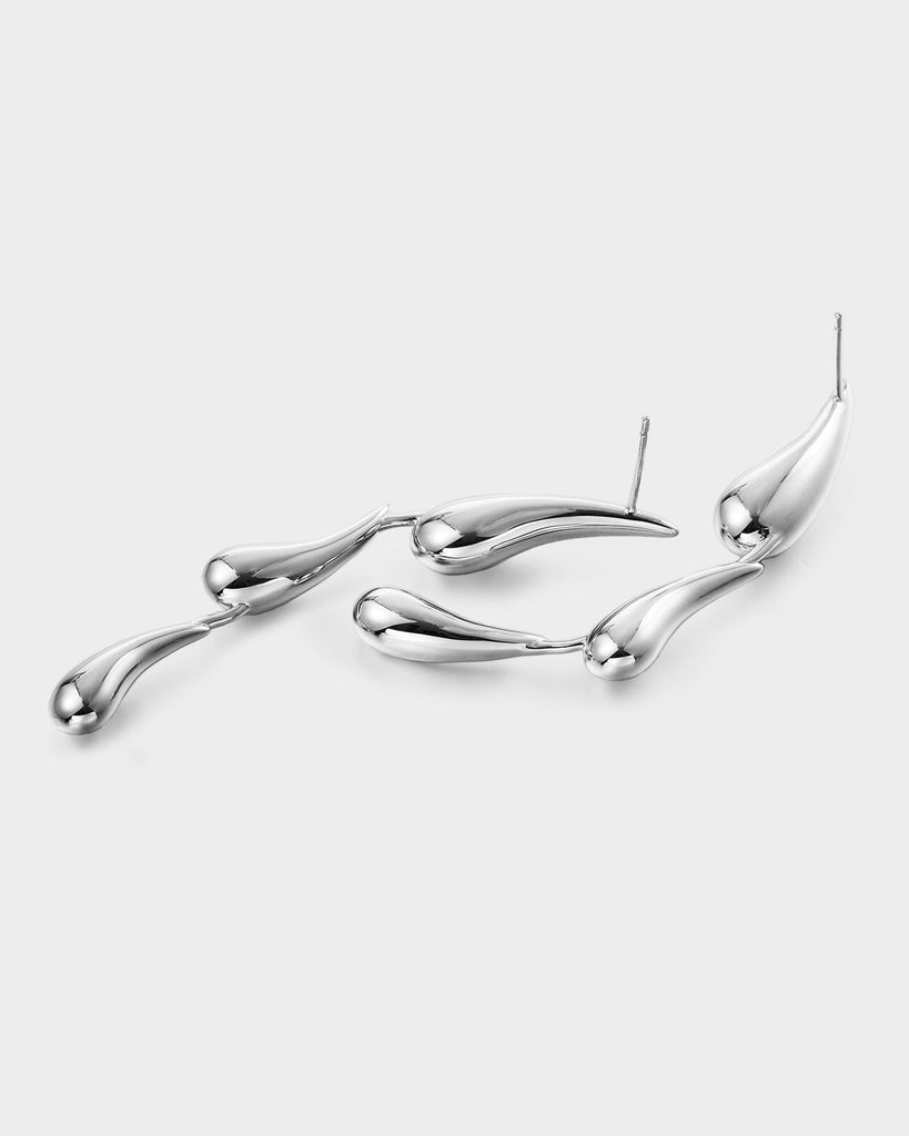 Gradient Lover Teardrop Earrings Sterling Silver OLUV Jewelry