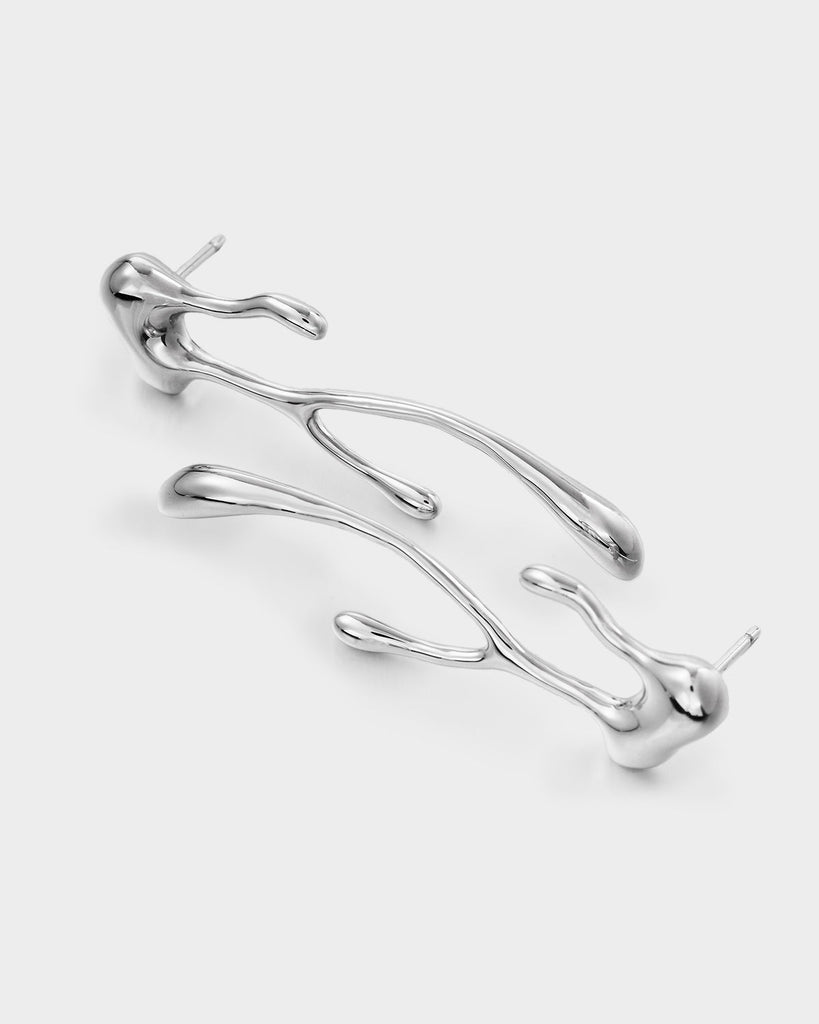 Lover Teardrop Frozen Earrings Sterling Silver OLUV Jewelry