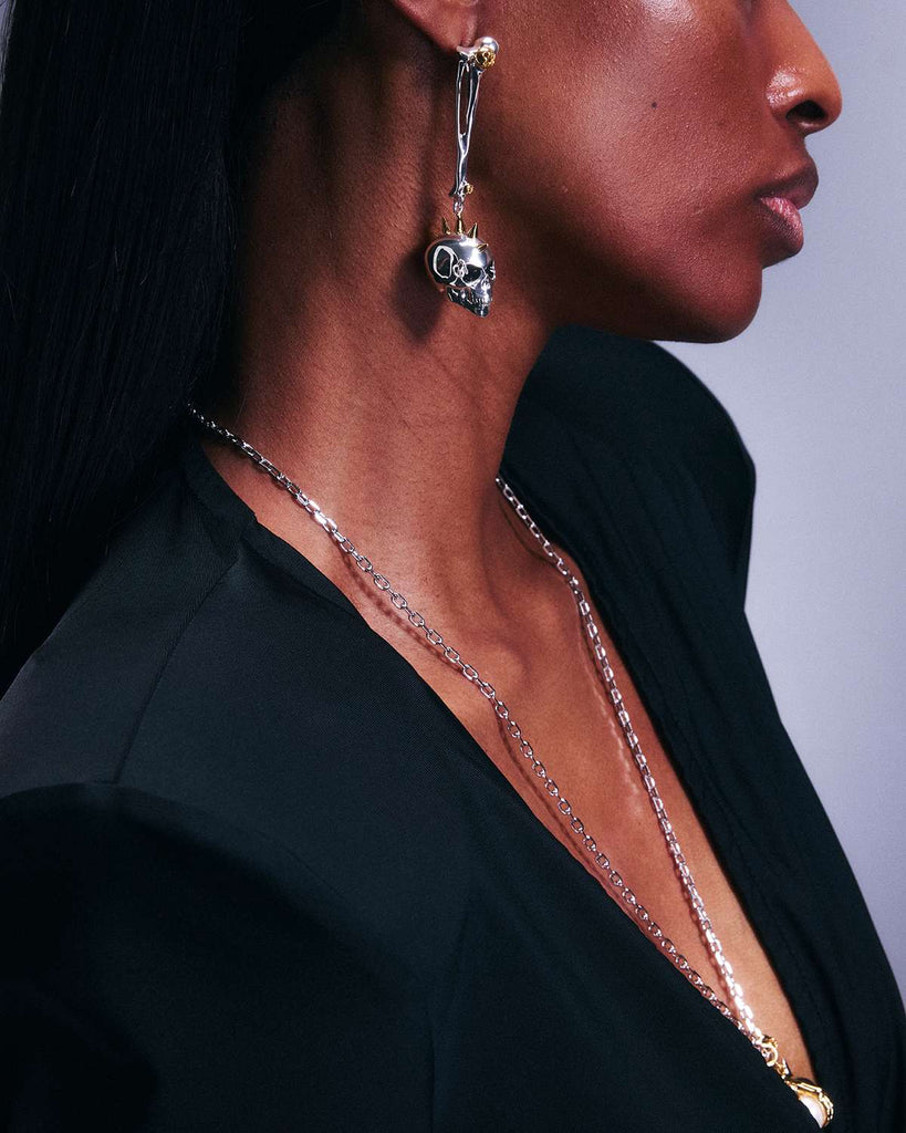 Long Silver Combination Chain OLUV Jewelry