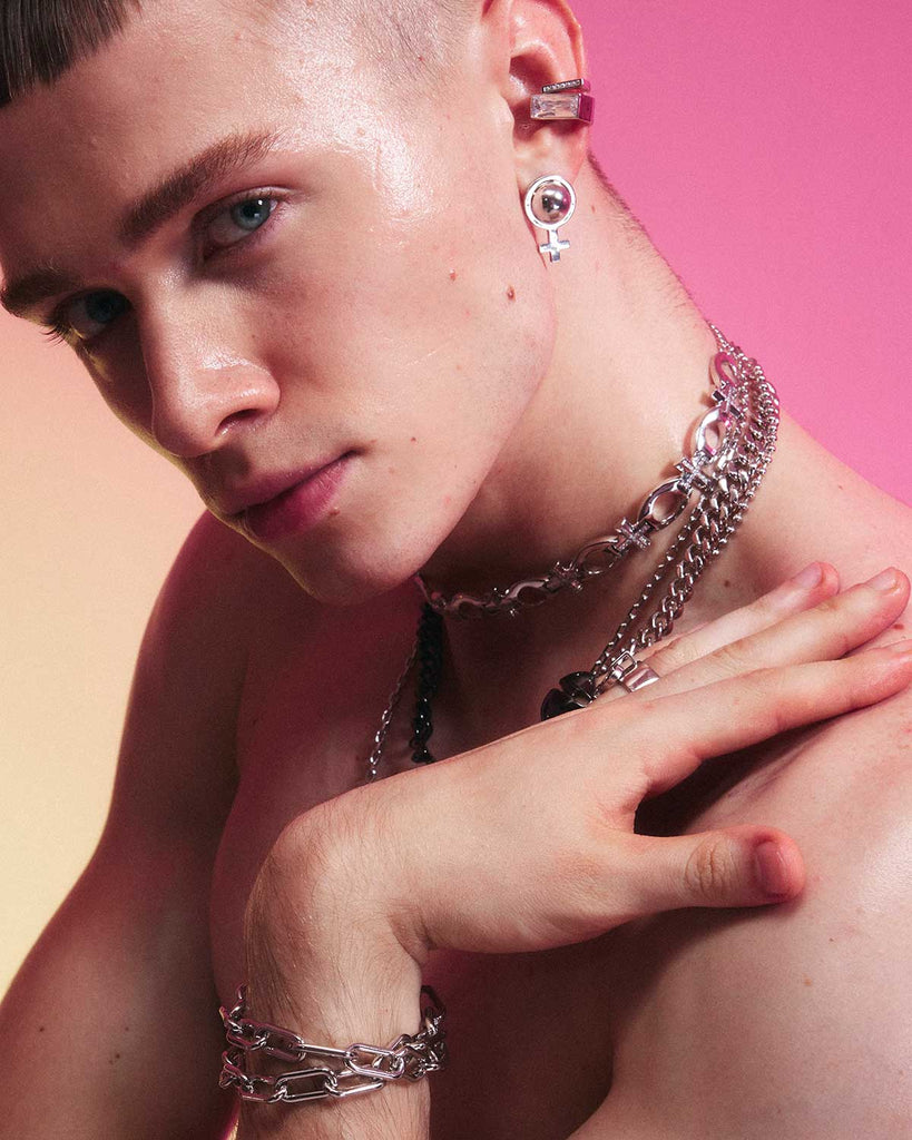 Black Square Mini Ear Cuff OLUV Jewelry