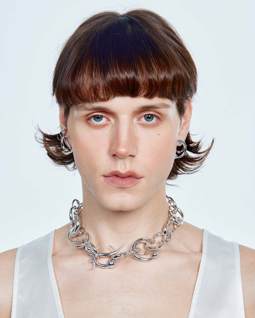 wire wrapped necklace, wire sculpted necklace, metalwork necklace