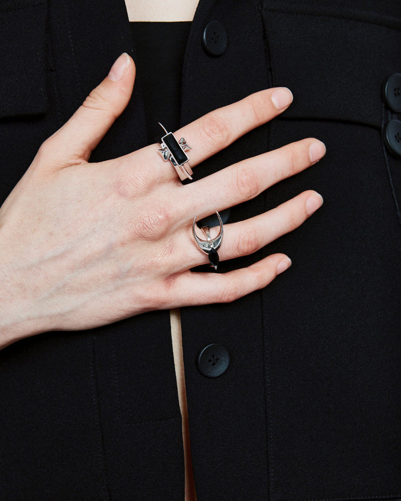 Core Memory Lunar Horns Ring OLUV Jewelry