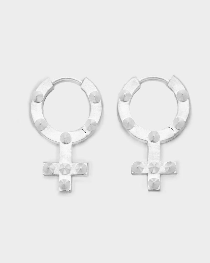 Matte Venus Symbol Studded Earrings OLUV Jewelry