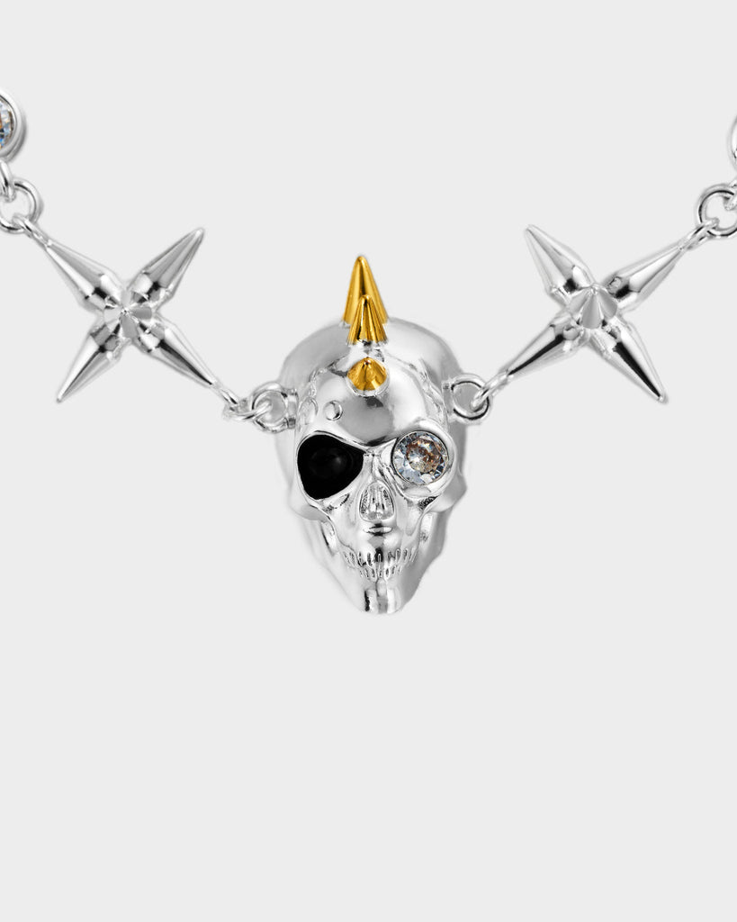 Silver & Golden Skull Bracelet OLUV Jewelry