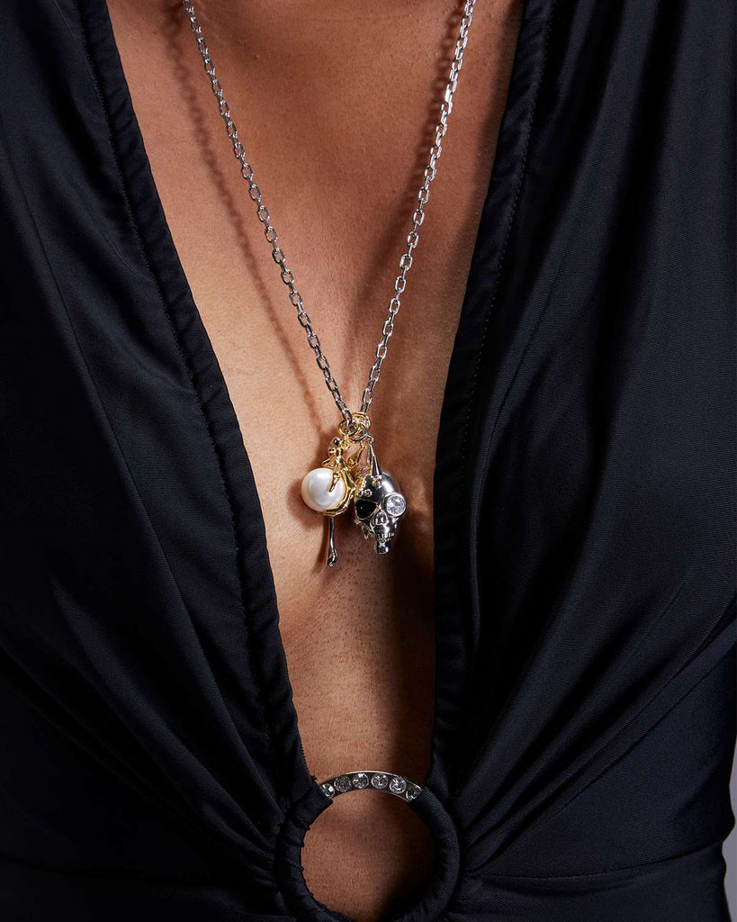 Silver Skull Pendant OLUV Jewelry