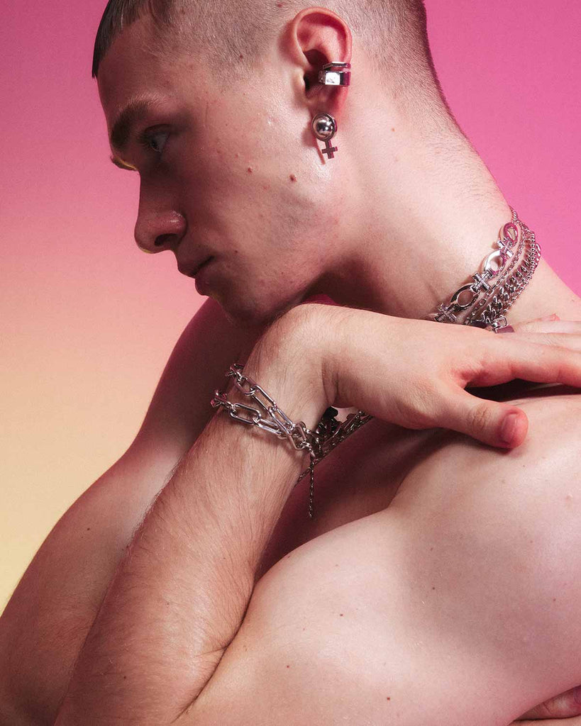 Rectangular Mossanite Ear Cuff OLUV Jewelry