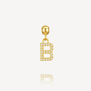 necklace charm, letter charm, initial charm, B