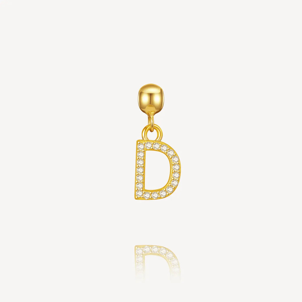 necklace charm, letter charm, initial charm, D