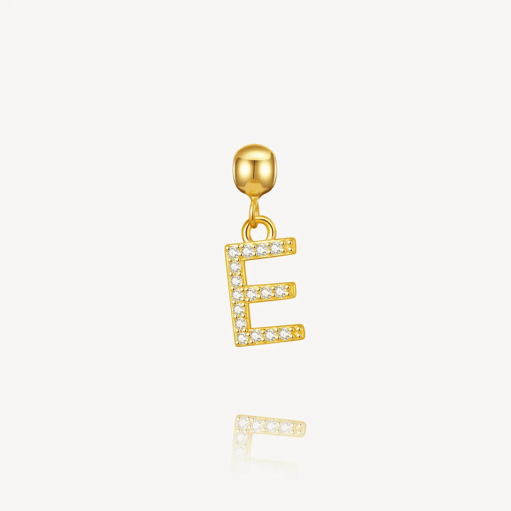 necklace charm, letter charm, initial charm, E