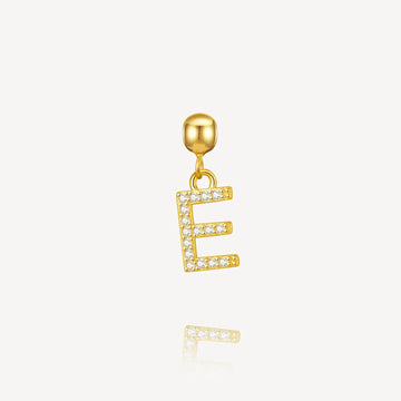 necklace charm, letter charm, initial charm, E