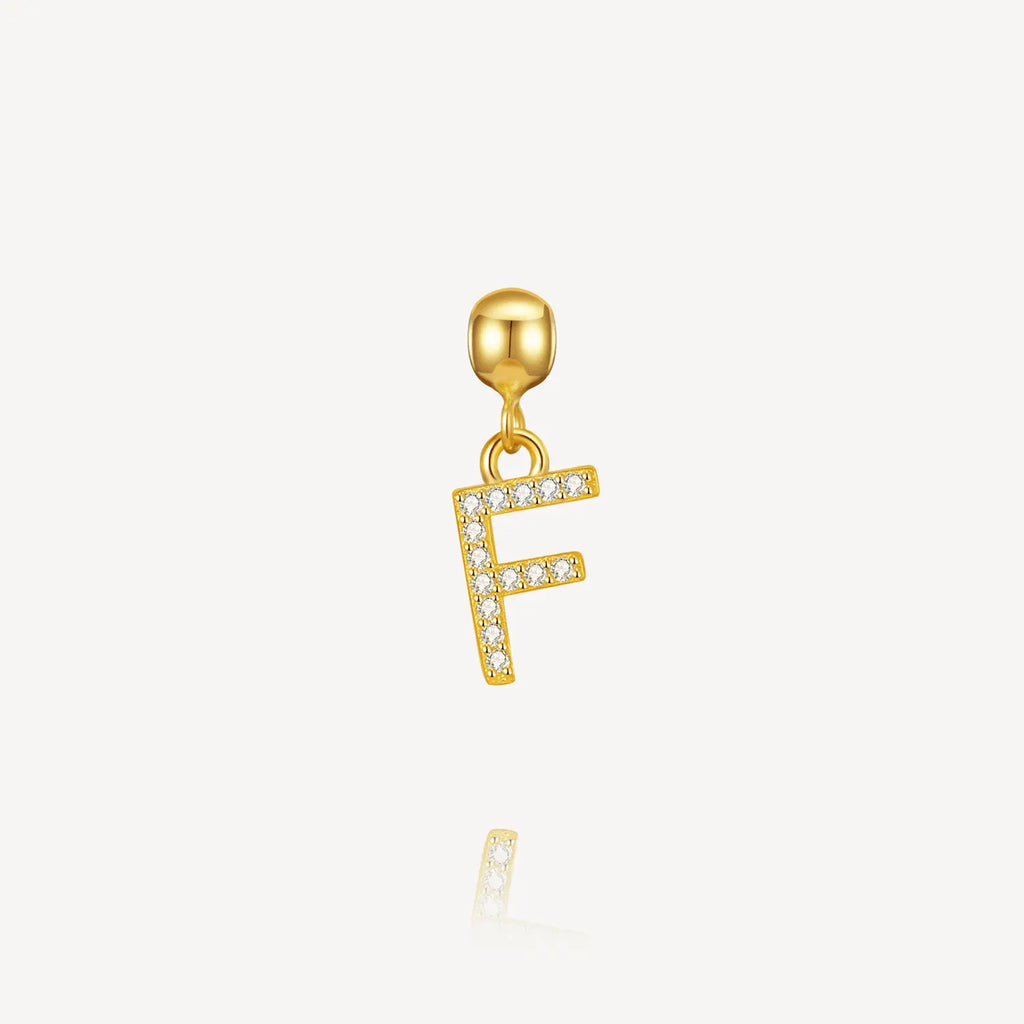 necklace charm, letter charm, initial charm, F
