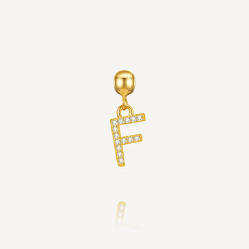 necklace charm, letter charm, initial charm, F